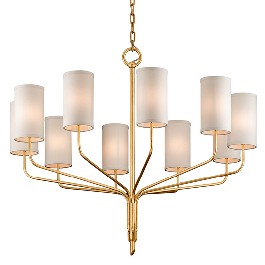 Troy Juniper Chandelier Gold Leaf
