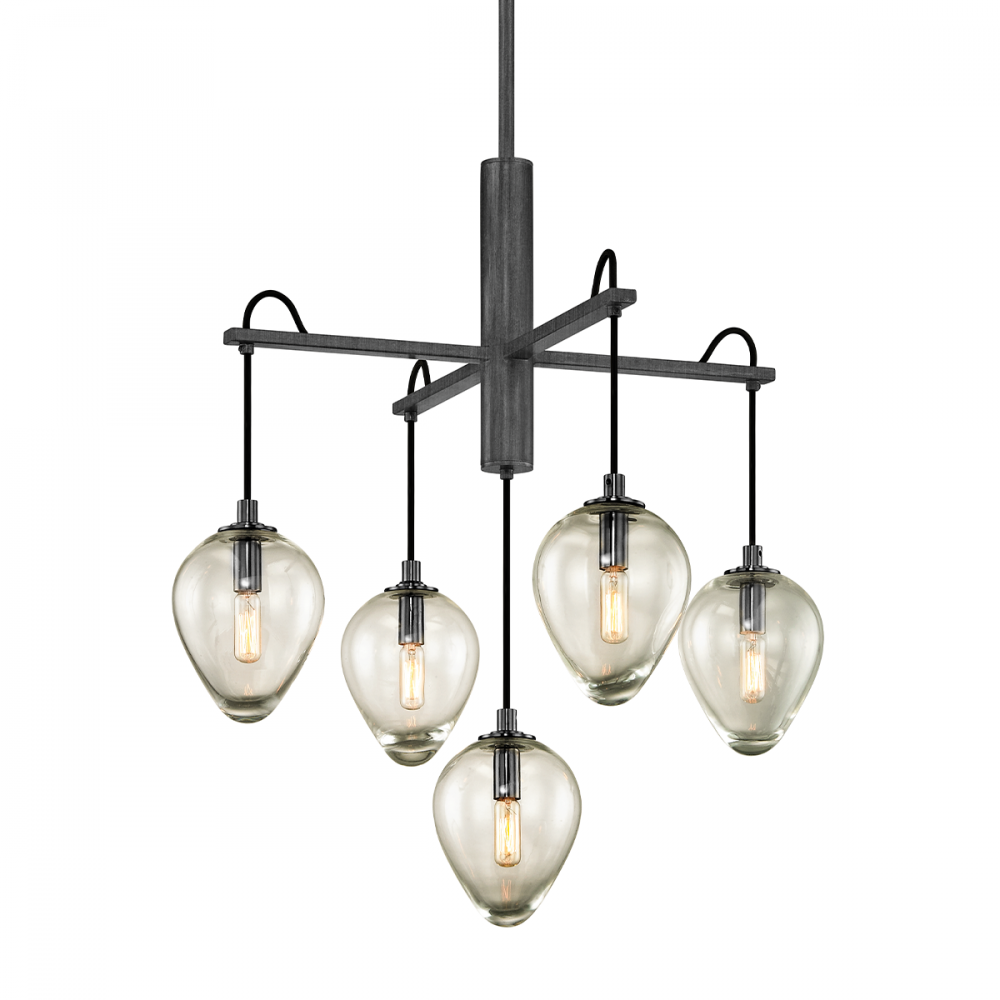 Troy Brixton Chandelier Graphite