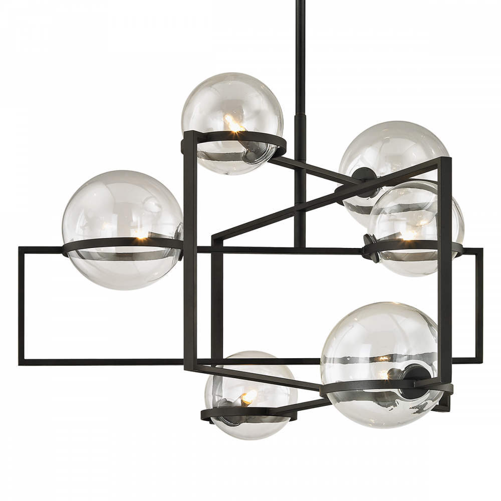 Troy Elliot Chandelier Textured Black