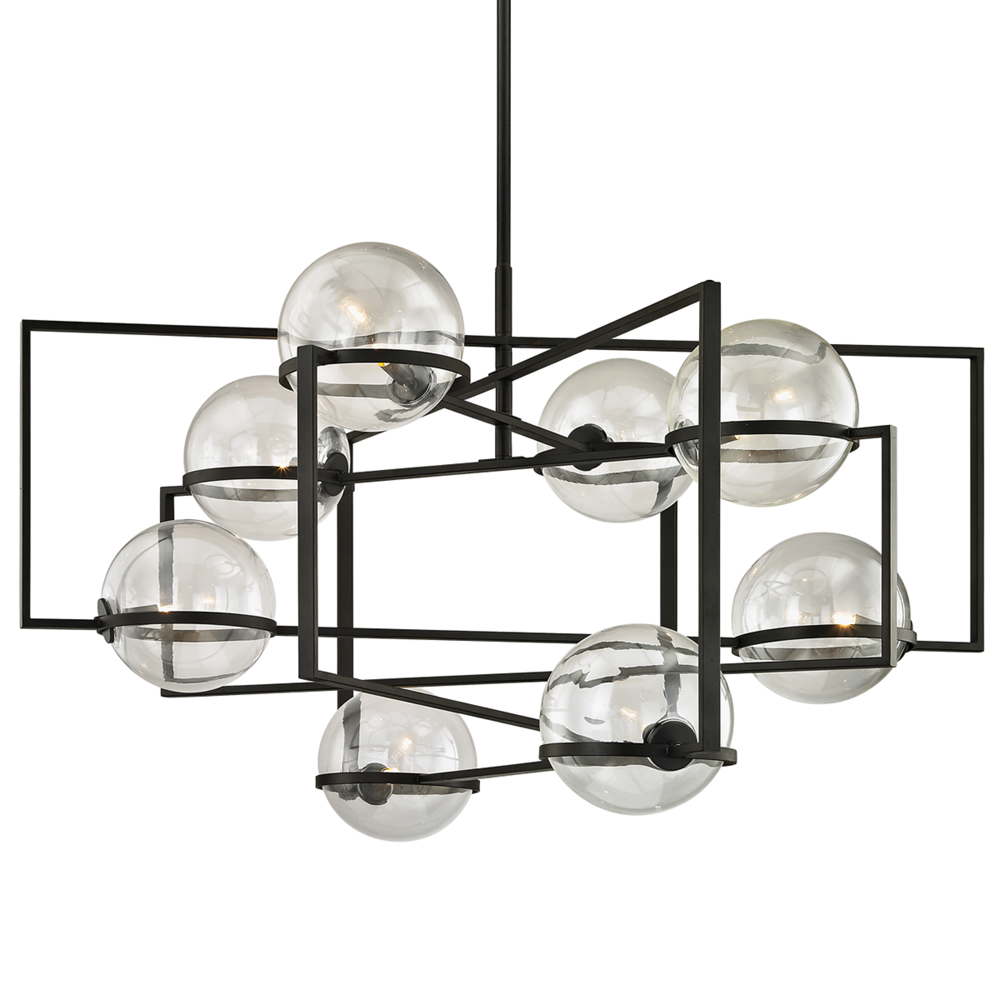 Troy Elliot Chandelier Textured Black