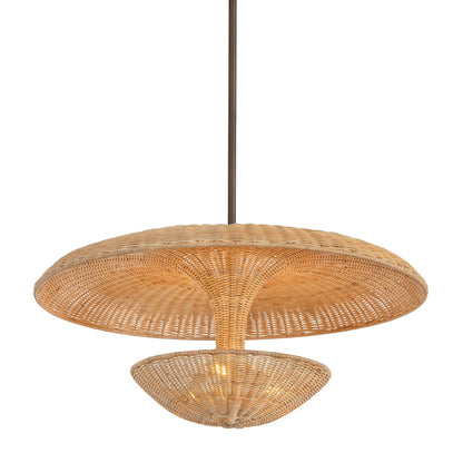 Troy Draco Pendant Bronze Leaf