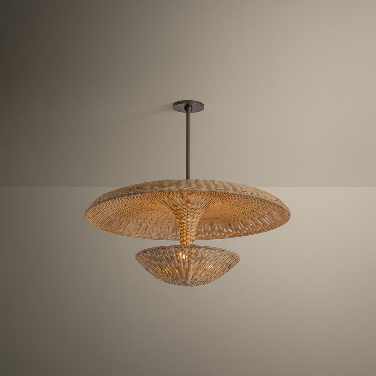 Troy Draco Pendant Bronze Leaf Detail 1