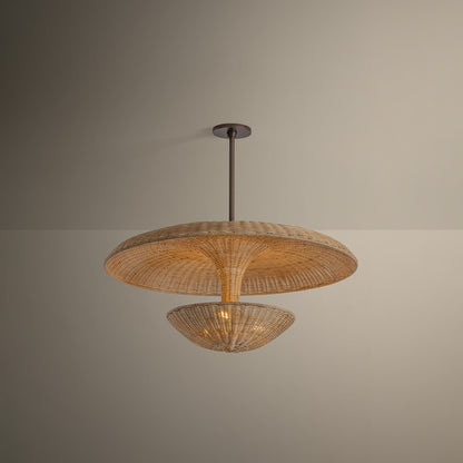 Troy Draco Pendant Bronze Leaf Detail 1