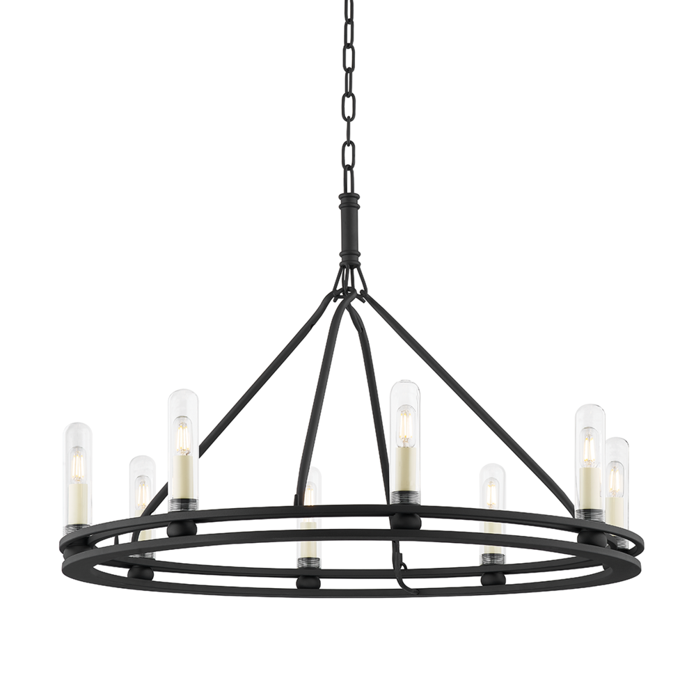 Troy Sutton Outdoor Chandelier Textured Black