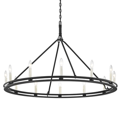 Troy Sutton Chandelier Textured Black