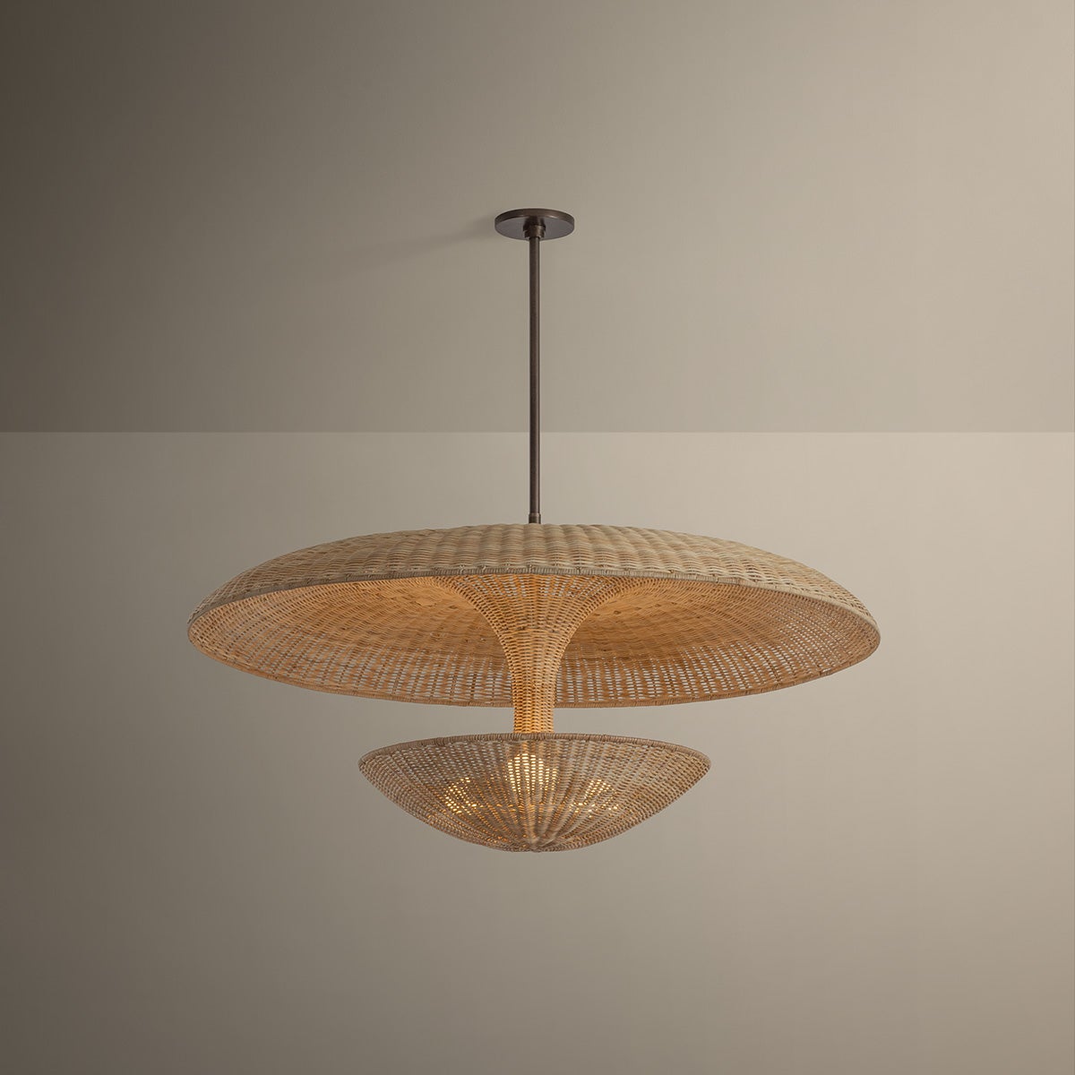 Troy Draco Pendant Bronze Leaf Detail 3