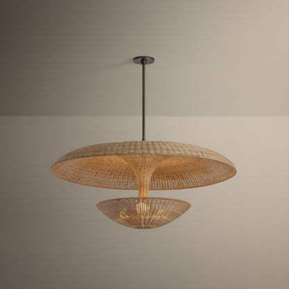 Troy Draco Pendant Bronze Leaf Detail 3