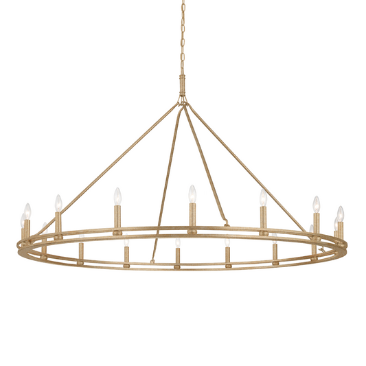Troy Sutton Chandelier Champagne Leaf