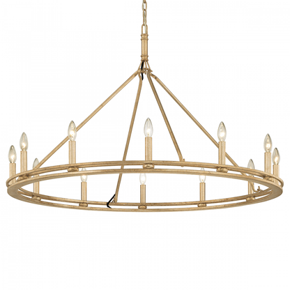 Troy Sutton Chandelier Champagne Leaf
