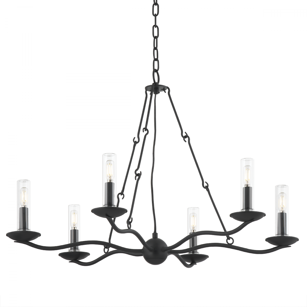 Troy Sawyer Outdoor Chandelier Forged Iron