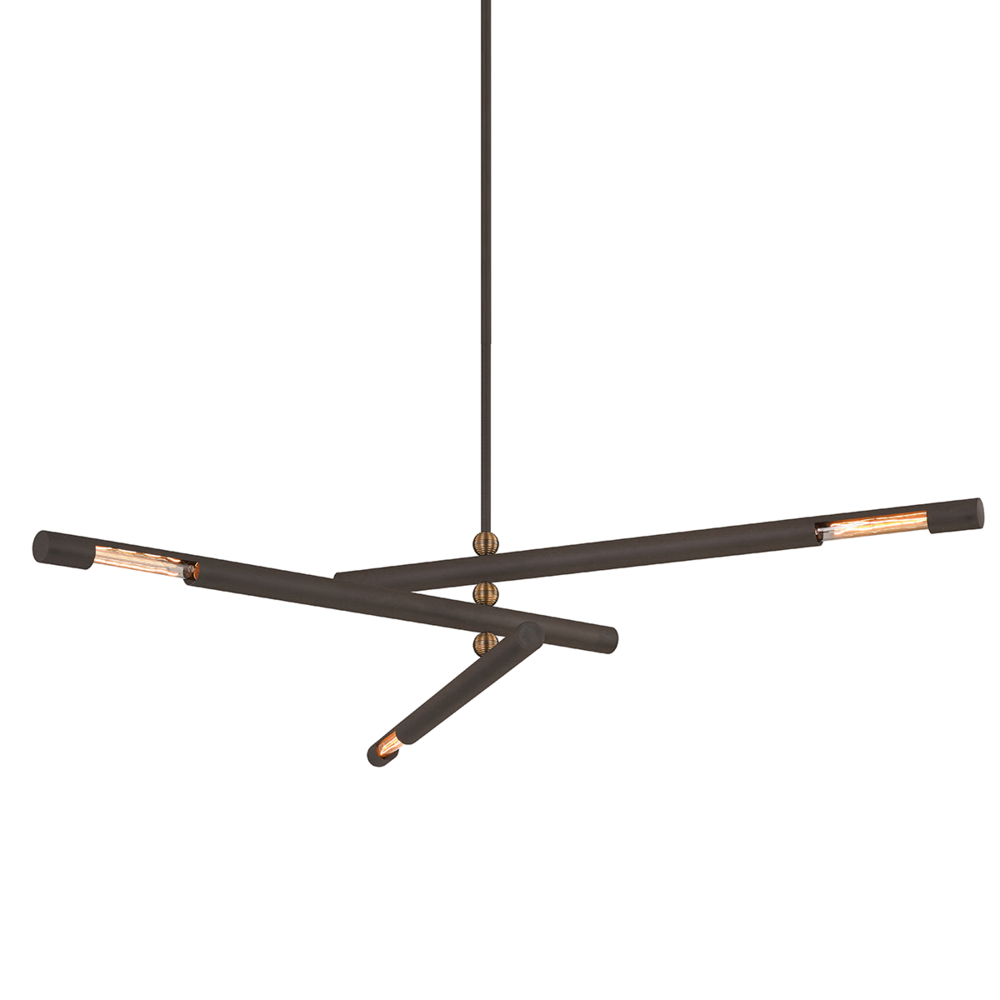 Troy Hendrix Chandelier Bronze / Patina Brass