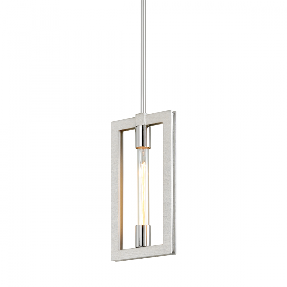 Troy Enigma Pendant Silver Leaf / Stainless Steel
