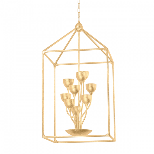 Troy Westwood Lantern Vintage Gold Leaf