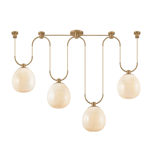 Troy Jove Linear Chandelier Patina Brass