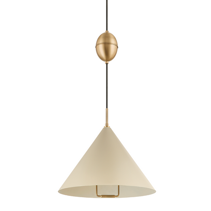 Troy Fontana Pendant Patina Brass / Soft Sand