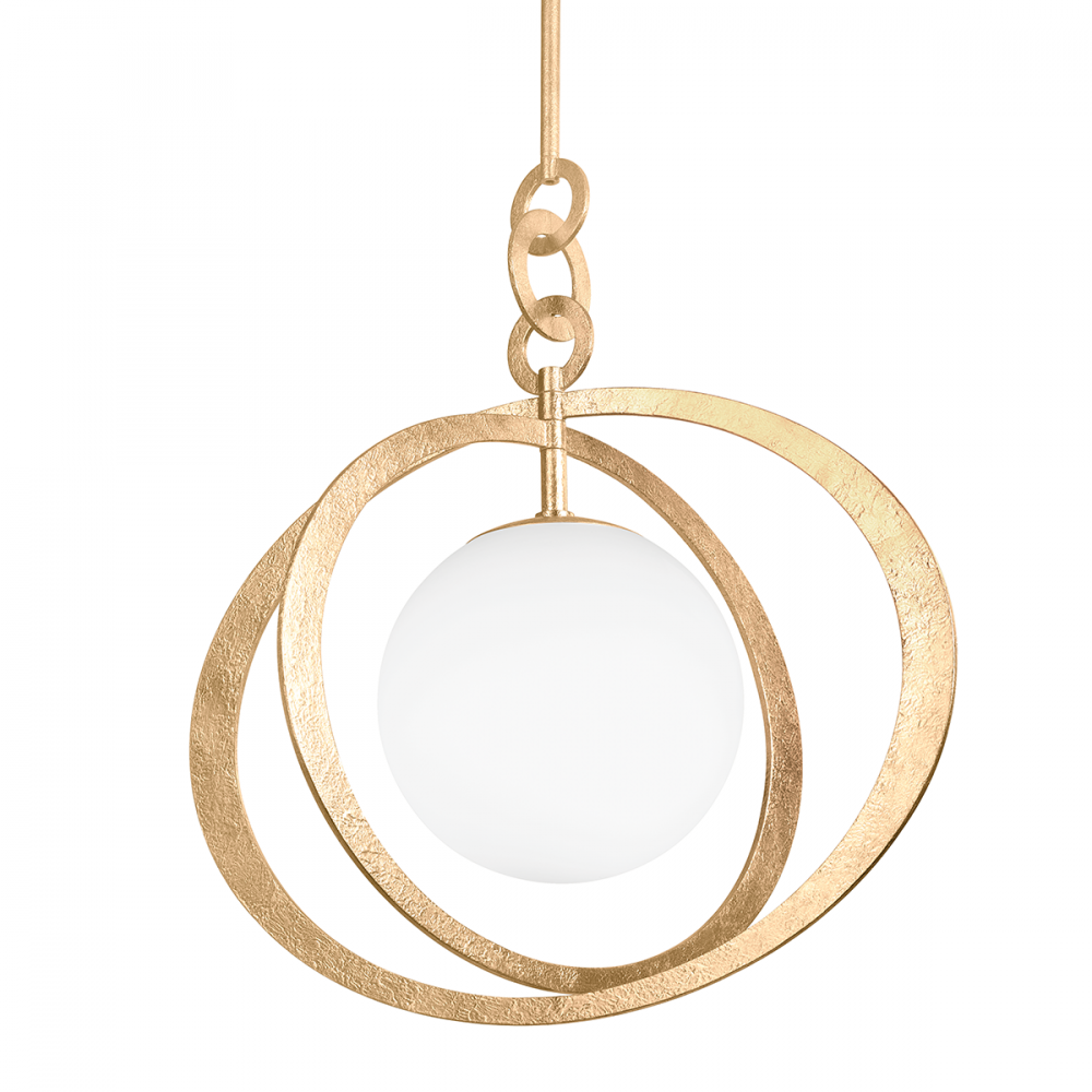 Troy Olancha Pendant Vintage Gold Leaf