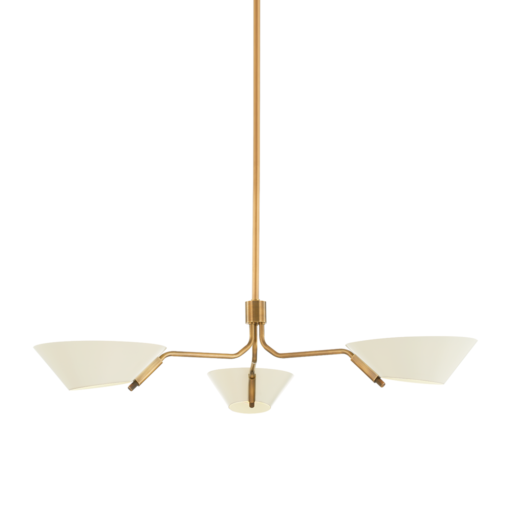 Troy Sacramento Chandelier Patina Brass / Soft Sand