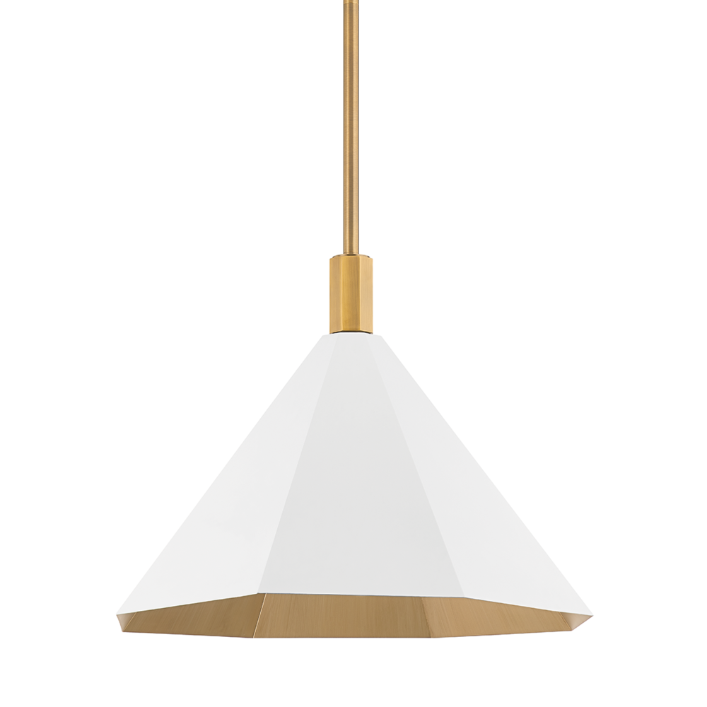 Troy Huntley Pendant Patina Brass / Soft White