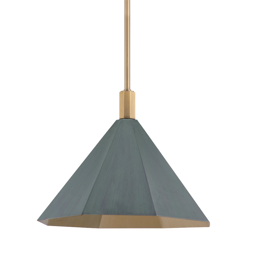 Troy Huntley Pendant Patina Brass / Verdigris