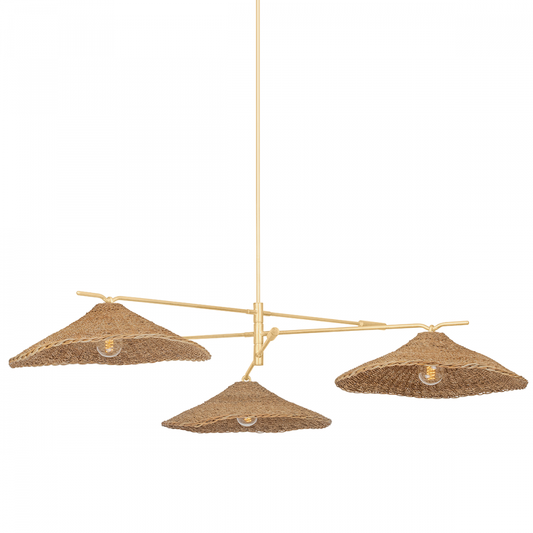 Troy Valier Chandelier Vintage Gold Leaf