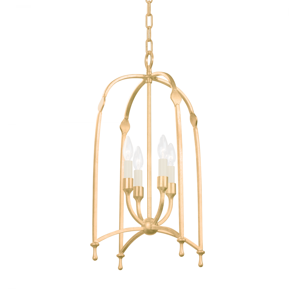 Troy Rhett Lantern Vintage Gold Leaf