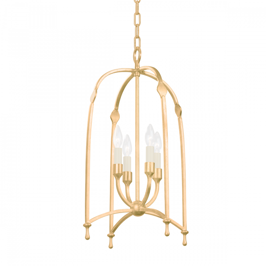 Troy Rhett Lantern Vintage Gold Leaf