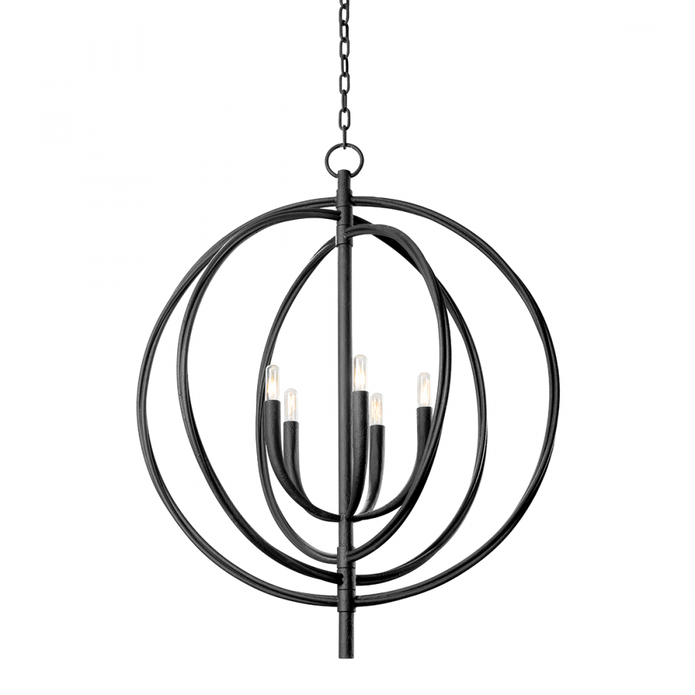 Troy Fillea Chandelier Black Iron