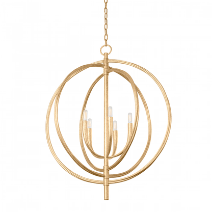 Troy Fillea Chandelier Vintage Gold Leaf