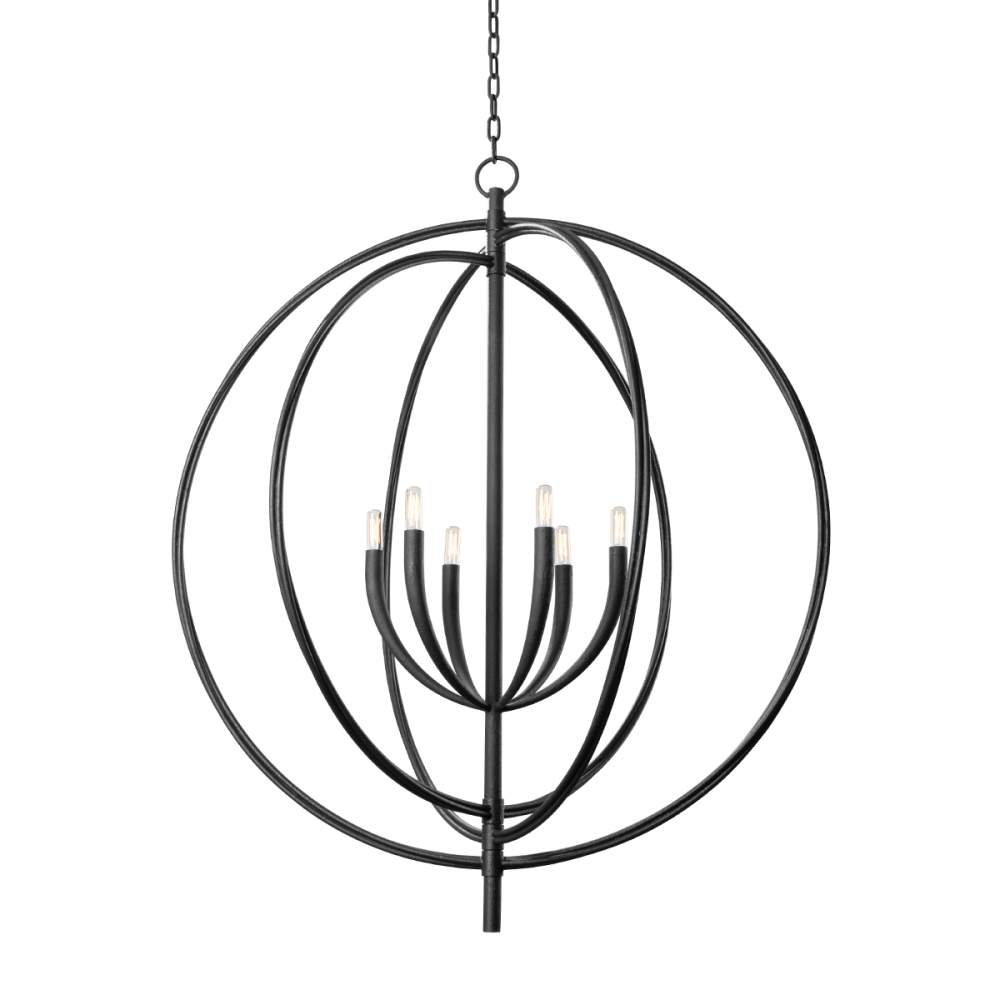 Troy Fillea Chandelier Black Iron