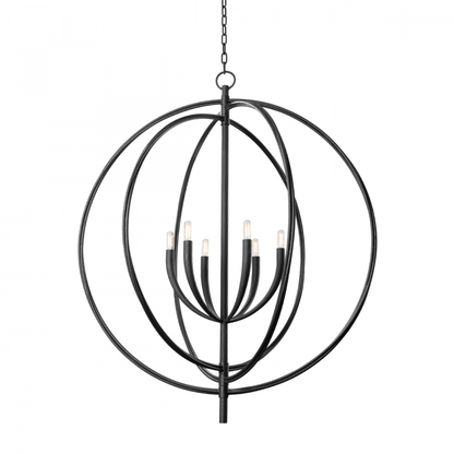 Troy Fillea Chandelier Black Iron