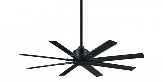 Black ceiling fan on a white background