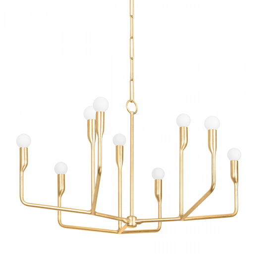 Troy Norman Chandelier Vintage Gold Leaf
