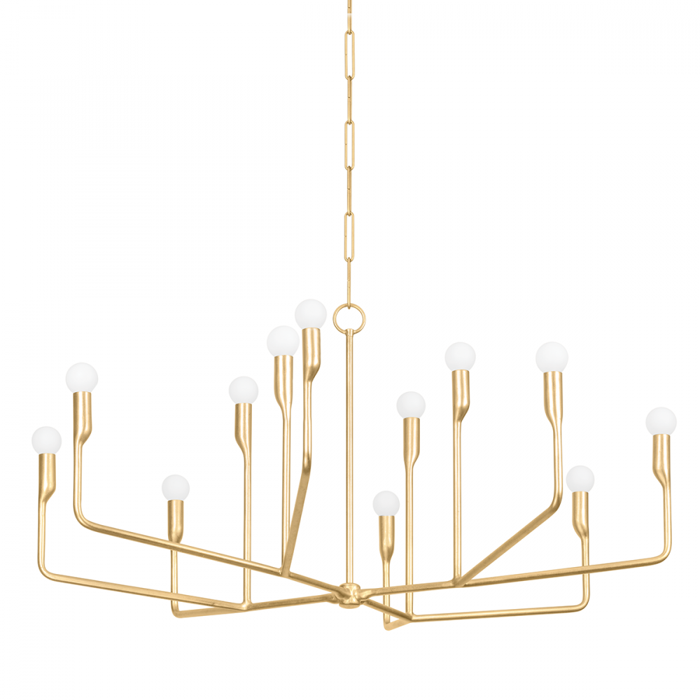Troy Norman Chandelier Vintage Gold Leaf
