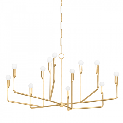 Troy Norman Chandelier Vintage Gold Leaf