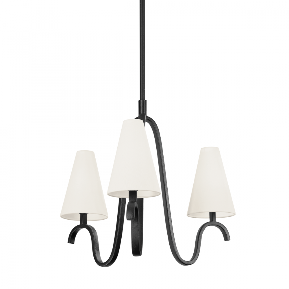 Troy Melor Chandelier Forged Iron