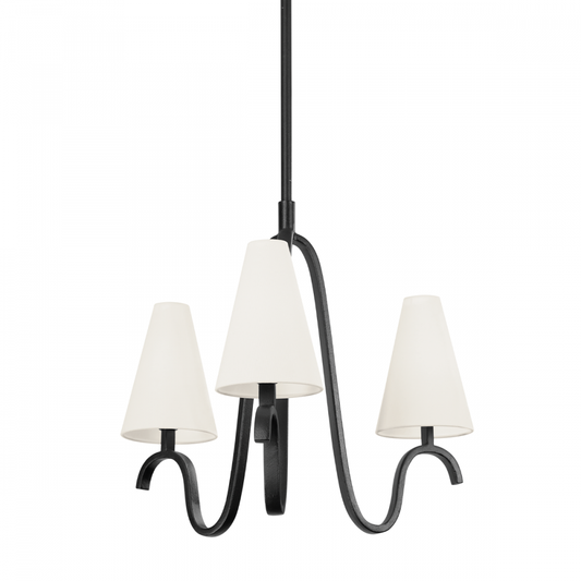 Troy Melor Chandelier Forged Iron