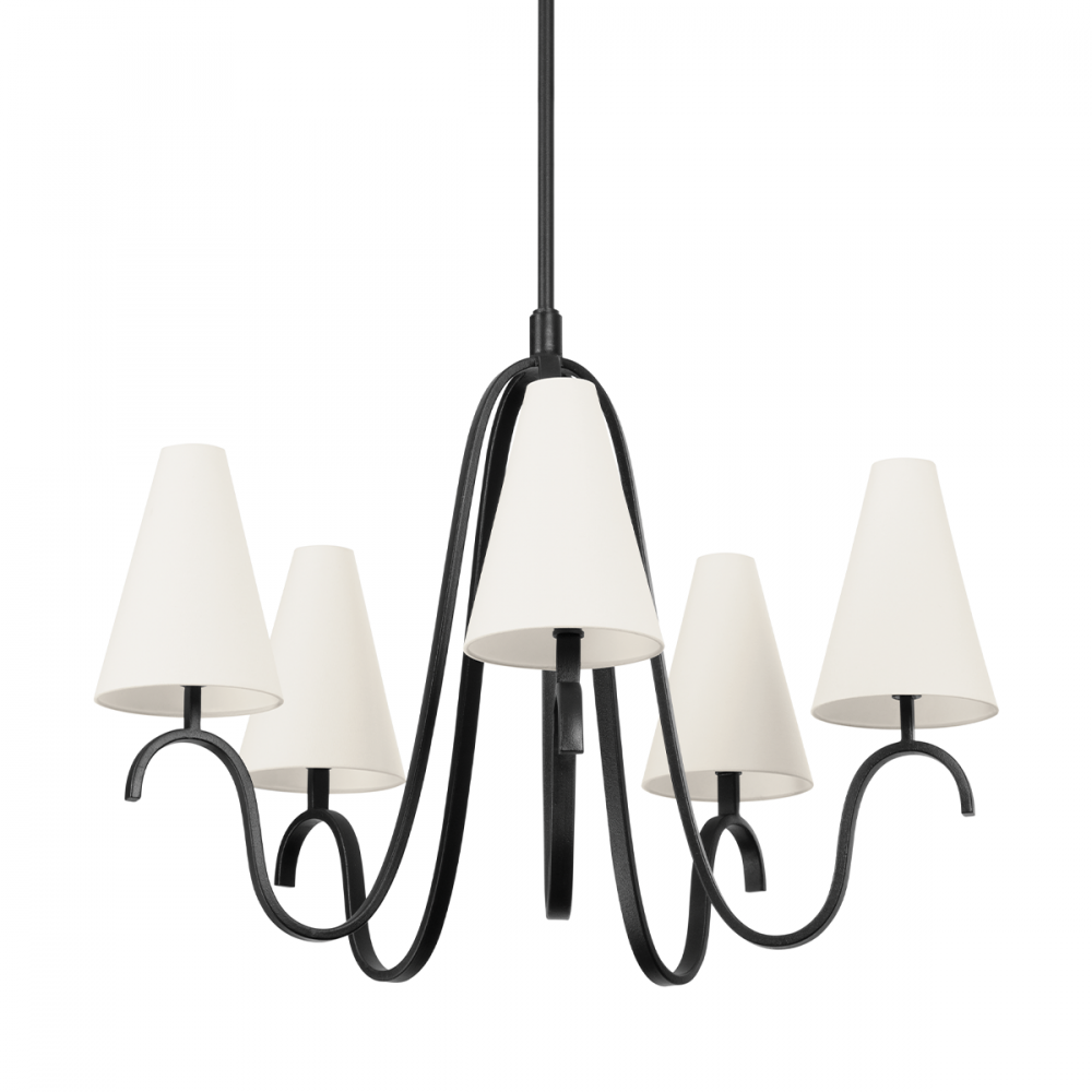 Troy Melor Chandelier Forged Iron