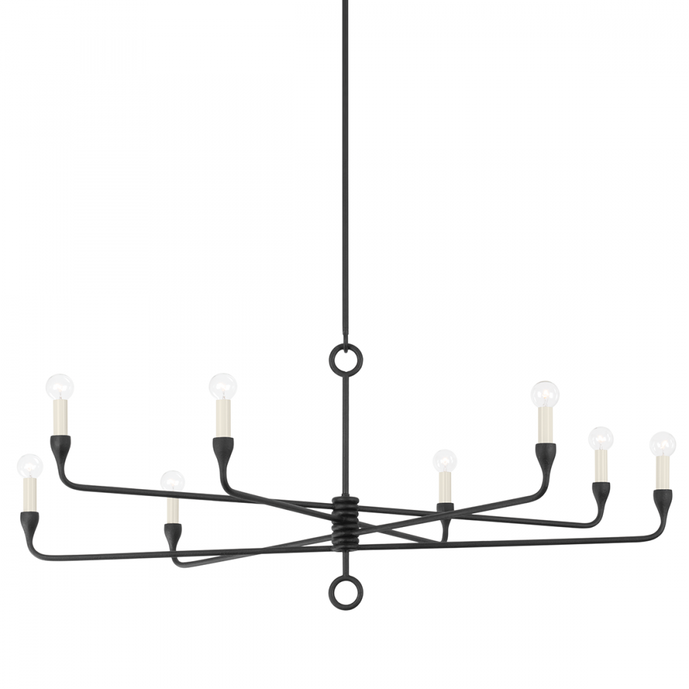 Troy Orson Chandelier Black Iron