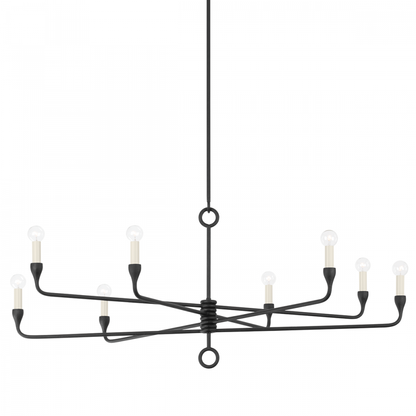 Troy Orson Chandelier Black Iron
