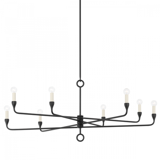 Troy Orson Chandelier Black Iron