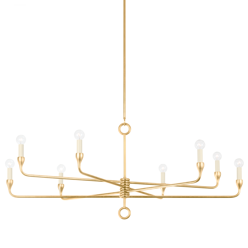 Troy Orson Chandelier Vintage Gold Leaf