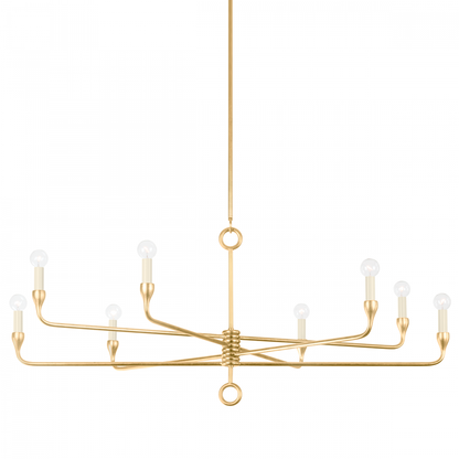 Troy Orson Chandelier Vintage Gold Leaf