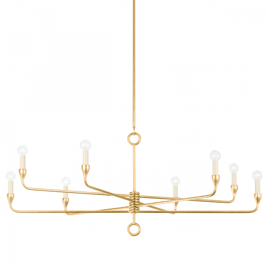 Troy Orson Chandelier Vintage Gold Leaf
