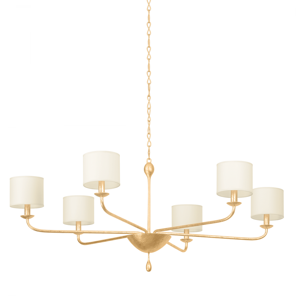 Troy Osmond Chandelier Vintage Gold Leaf