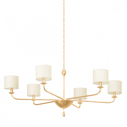 Troy Osmond Chandelier Vintage Gold Leaf