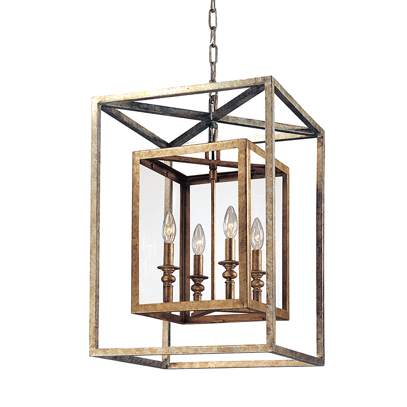 Troy Morgan Outdoor Lantern Gold Silver Leaf