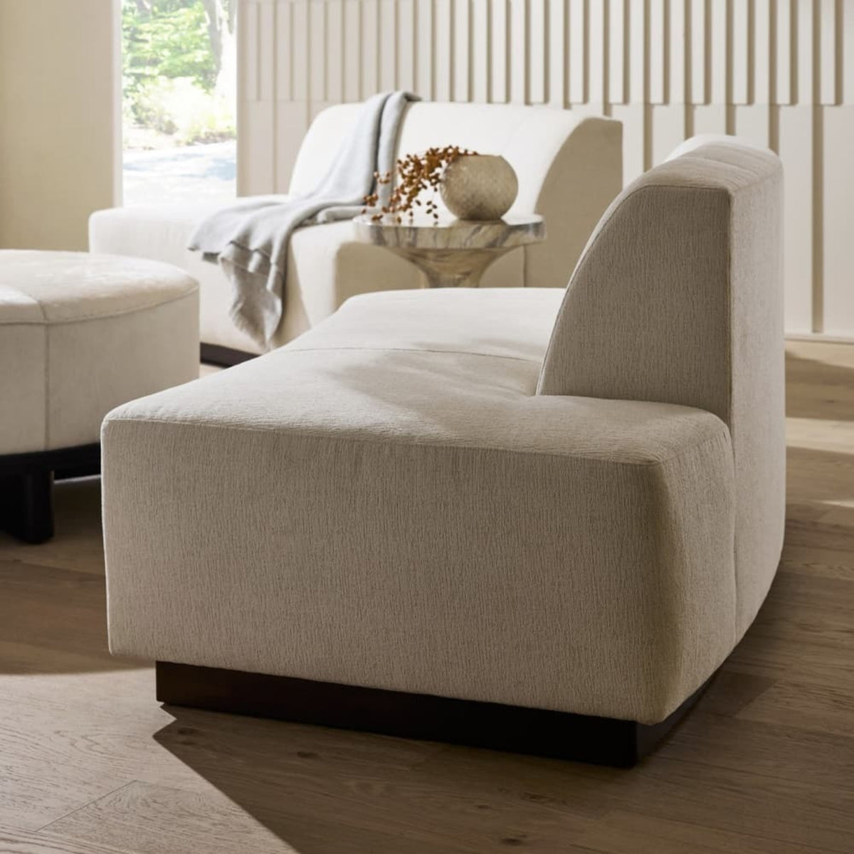 Islander Left Sofa Vanilla Performance Bouclé