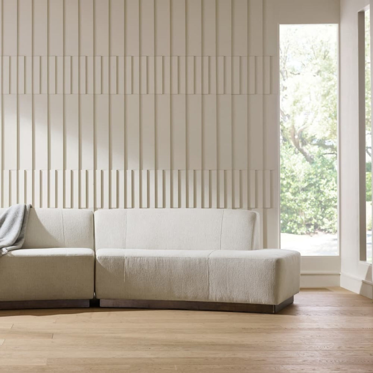 Islander Left Sofa Vanilla Performance Bouclé