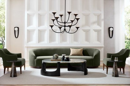 Turner Sofa Pine Performance Chenille Dark Walnut