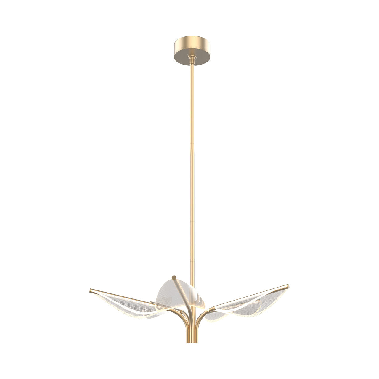 Alora Lighting Flora 5 Head LED Pendant Natural Brass